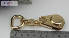 DIY bag accessories light gold metal zipper puller with slider RL-ZP025