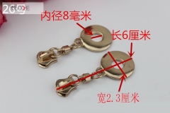 No.26 Gold metal zipper puller / slider RL-ZP024-26#