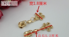 No.12 Handbag accessories flower pattern gold metal puller with zipper slider RL-ZP024-12#