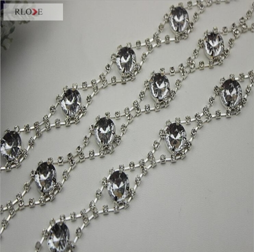 Hot selling handbag hardware metal chain for diamond decoration RL-BMC024