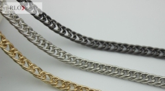 Gold 7mm double ring bag accessories metal chain RL-BMC031