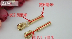 No.23 Handbag hardware golden metal zipper puller slider RL-ZP024-23#