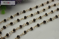 Novelty design pearl decorative metal bag chain RL-BMC018