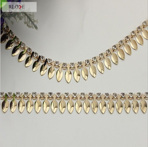 Unique design iron light gold metal chain for handbag RL-BMC019