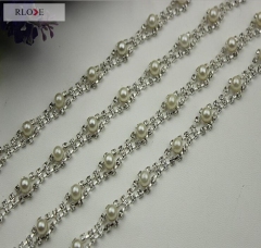 Purse accessories silver metal chain for diamond decoration RL-BMC025