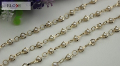 Novelty design pearl decorative metal bag chain RL-BMC018