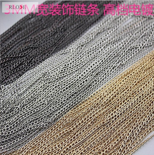 Custom 3 color decorative metal chain for handbags/wallet/purse RL-BMC04