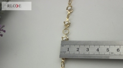 Novelty design pearl decorative metal bag chain RL-BMC018