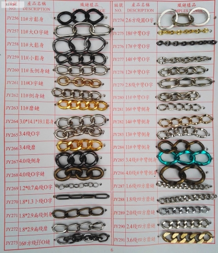 Customized various of bag metal chain with different material