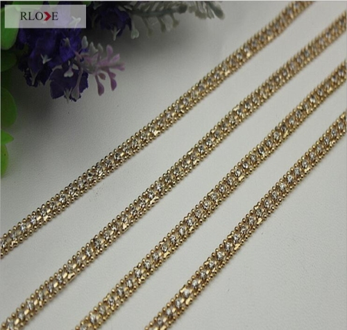 Shiny gold purse diamond decorative metal chain RL-BMC017