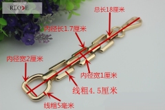 High end zinc alloy metal chain with hooks & d ring RL-BMC034