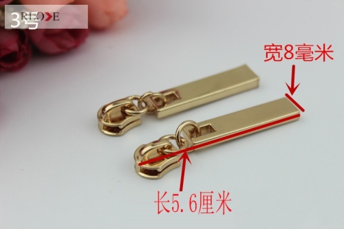 No.3 Hot Sale Gold Metal Zipper Puller With Slider RL-ZP024-3#