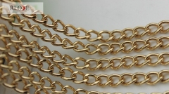 Cheap gold 7MM width detachable metal handbag chains RL-BMC029