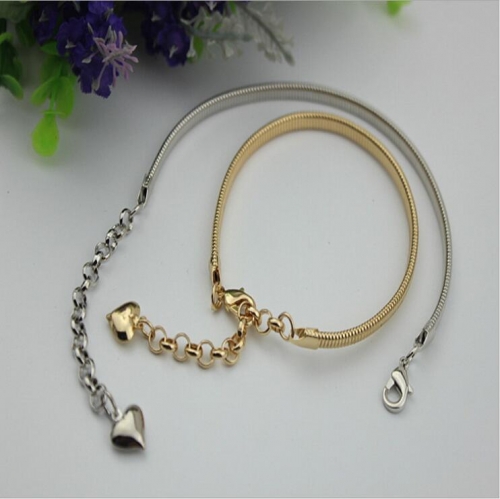 Popular shoes accessories gold & silver iron metal chain with hooks RL-BMC035