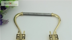 Gold decorative handle zinc alloy accessories for leather RL-HBH028