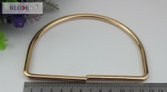 Light gold metal handbag round bag handle for bag parts RL-HBH001