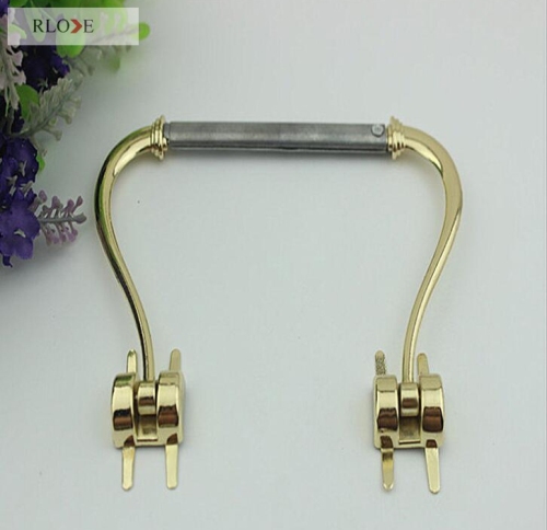 Gold decorative handle zinc alloy accessories for leather RL-HBH028