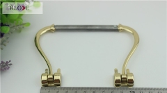 Gold decorative handle zinc alloy accessories for leather RL-HBH028