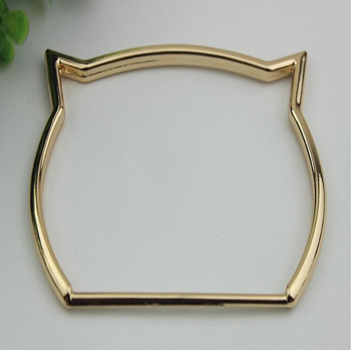 Fashion design cute small cat shape gold decoration handbag handle RL-HBH020