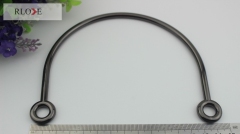 Gunmetal color decorative handle zinc alloy accessories for leather RL-HBH029(Large)