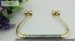 Gold decorative handle zinc alloy accessories for leather RL-HBH028