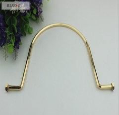 Decorative handbag hardware accessory gold metal bag handle RL-HBH013