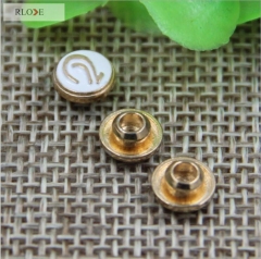 Clothing luggage hardware accessories 7mm ear pattern metal rivets RL-BGB003