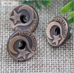 Hot five-pointed star buckles alloy denim button for clothing accessories RL-BGB002