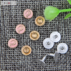 Clothing luggage hardware accessories 7mm ear pattern metal rivets RL-BGB003