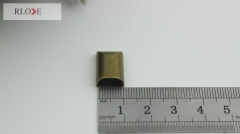 Zinc alloy plated metal zipper & strap end caps and clips RL-HCEC004