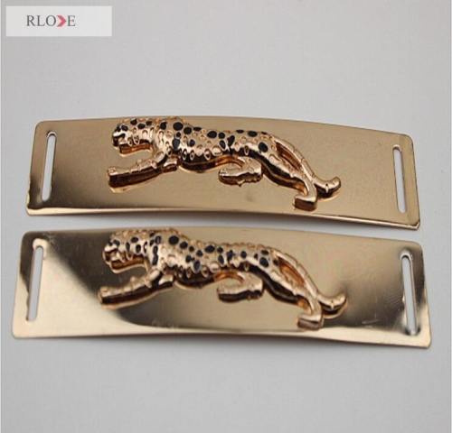Shoes Accessories Iron 14x2.8cm golden Leopard Metal Sheet RL-SIP001