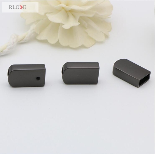 High end gunmetal color metal zipper end clips for handbag RL-HCEC008