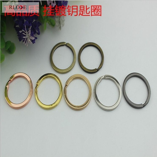 25MM Rose gold iron flat metal key rings RL-KR003