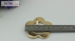 Garment hardware flower shape gold metal belt pin buckles RL-BPB024
