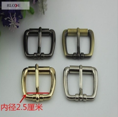 Custom personalized gold simple metal roller pin buckle RL-BPB030