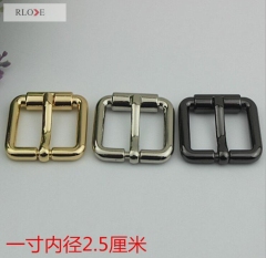 Low price bag hardware 25mm metal pin buckles with nickel free RL-BPB019