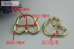 Novelty design Mickey Mouse shape gold metal belt pin buckles RL-BPB023