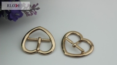 Lovely heart shape design gold metal pin buckles for garment/shoes RL-BPB028