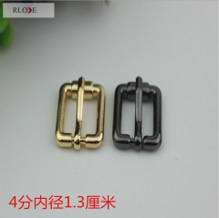 Guangzhou hot selling handbag hardware 13mm metal shiny silver pin buckles RL-BPB018