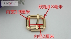 New shiny plating 20mm iron metal pin buckle for bag RL-BIPB004