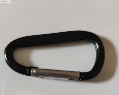 Customer's regular order 60mm black flat metal carabiner hooks RL-CH036