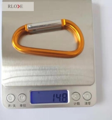 Promotional wholesale comfort lightweight custom shaped aluminum hiking carabiner hook RL-CH005