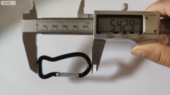 New design small fish type metal black climbing carabiner hooks RL-CH030