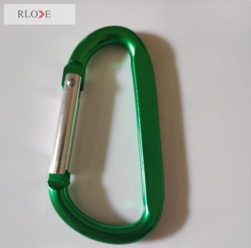 Wholesale Great Quality Metal Aluminum Hooks Pure Green Carabiner Snap Hook RL-CH021