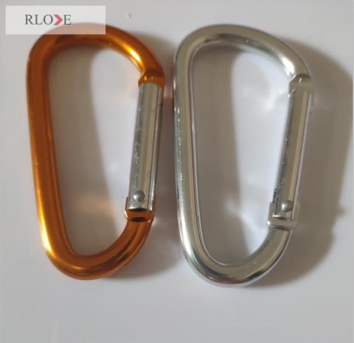 Promotional wholesale comfort lightweight custom shaped aluminum hiking carabiner hook RL-CH005