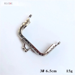 High Quality making Clutch Embossing Metal Kiss Clasp Purse Frame RL-PMF0027-0030(6.5/8.5CM)