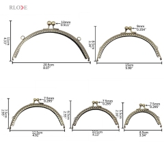 RLOVE Customized various size bag iron metal purse frame RL-PMF0017-0026(12.5/15/16.5/18/20CM)