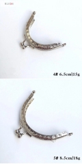 Wholesale 6.5 /8.5/10.5 cm Silver Holes Sew In Coin Handbag Metal Purse Frames RL-PMF0031-0038