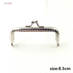 Wholesale 8.5cm 10.5cm Silver Smooth Handbag Coin Kiss Lock Metal Purse Frame RL-PMF0030(8.5/10.5CM)