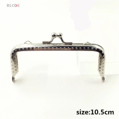 Wholesale 8.5cm 10.5cm Silver Smooth Handbag Coin Kiss Lock Metal Purse Frame RL-PMF0030(8.5/10.5CM)